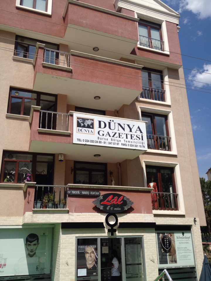 Dünya Gazetesi Bursa Bölge Temsilciliği | İhsaniye Barbaros Caddesi, 16200 Nilüfer/Bursa | +90 224 247 57 97