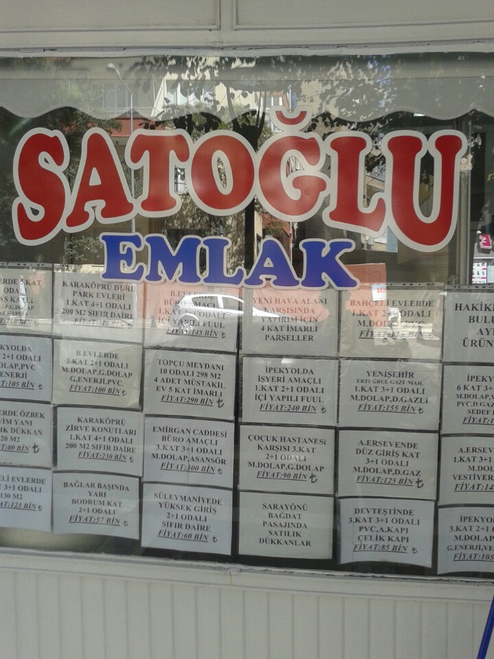 Satoğlu Emlak | Bahçelievler, 63100 Haliliye/Sanliurfa | +90 414 313 82 09