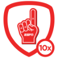 ESPN Foam Finger Badge